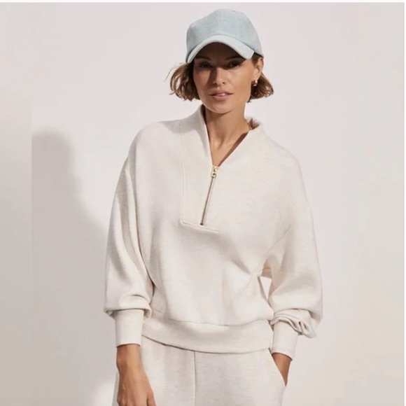 Varley Davidson DoubleSoft™ Sweatshirt – Ivory Marl – Size M – NWT - Picture 1 of 14